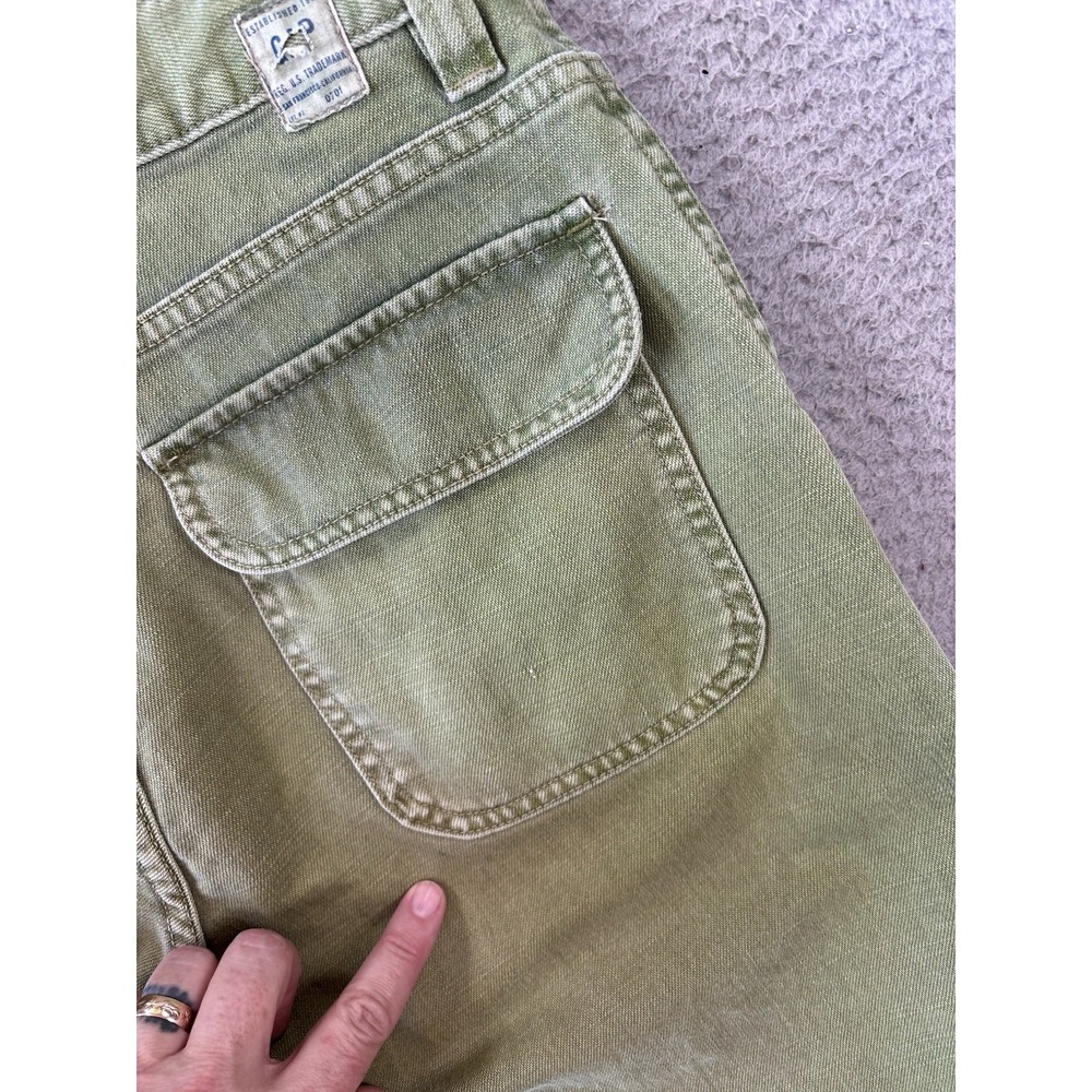 Vintage Gap ARMY Pants 31x30 Fits 30x28.5 Green Y2K Military Flap Pockets - Picture 13 of 15